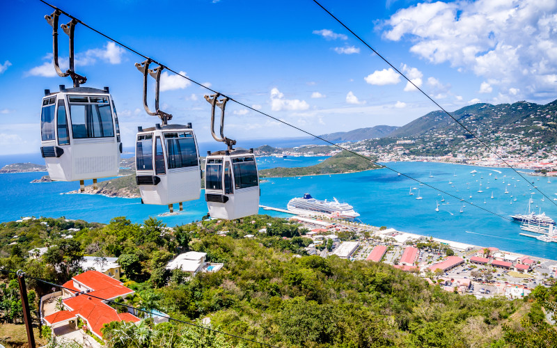 port and gondola, saint thomas, us virgin islands